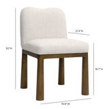 Tiara Performance Basketweave Fabric Dining Chair - Cream