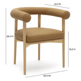 Spara Performance Vegan Leather Dining Chair - Cognac