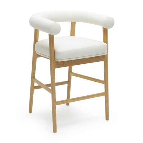 Spara Performance Vegan Leather Counter Stool - White