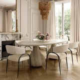 Tatum 2-Tone Performance Vegan Leather Dining Chair - Cream