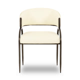 Tatum 2-Tone Performance Vegan Leather Dining Chair - Cream