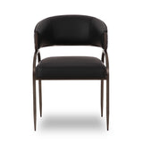 Tatum 2-Tone Performance Vegan Leather Dining Chair - Black