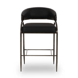 Tatum 2-Tone Performance Vegan Leather Counter Stool - Black