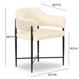 Sezanne 2-Tone Performance Vegan Leather Dining Chair - Cream