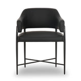 Sezanne 2-Tone Performance Vegan Leather Dining Chair - Black