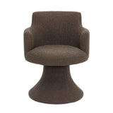 Jeffree Performance Boucle Swivel Dining Chair - Chocolate Brown