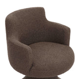 Jeffree Performance Boucle Swivel Dining Chair - Chocolate Brown
