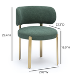 Margaret Green Performance Chenille Dining Chair