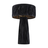 Shelby Raffia Table Lamp - Black