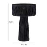Shelby Raffia Table Lamp - Black
