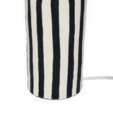 Maiori Striped Papier Mache Table Lamp - Black Stripes