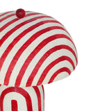Maiori Striped Papier Mache Table Lamp - Red Stripes