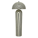 Maiori Black Striped Papier Mache Floor Lamp