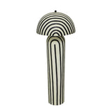 Maiori Black Striped Papier Mache Floor Lamp