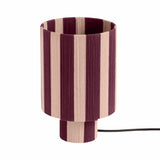 Guinevere Striped Cotton Table Lamp - Pink/Purple