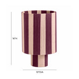 Guinevere Striped Cotton Table Lamp - Pink/Purple