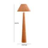 Graham Velvet Floor Lamp - Terracotta