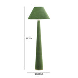 Graham Velvet Floor Lamp - Green