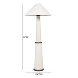 Faith White Boucle Floor Lamp