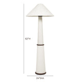 Faith White Boucle Floor Lamp