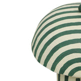 Maiori Striped Papier Mache Table Lamp - Green Stripes