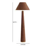 Graham Velvet Floor Lamp - Chocolate Brown