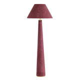 Graham Velvet Floor Lamp - Burgundy