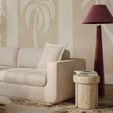 Graham Velvet Floor Lamp - Burgundy