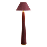 Graham Velvet Floor Lamp - Burgundy