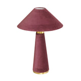 Graham Velvet Table Lamp - Burgundy