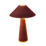 Graham Velvet Table Lamp - Burgundy