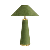 Graham Velvet Table Lamp - Moss Green