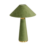 Graham Velvet Table Lamp - Moss Green