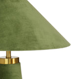 Graham Velvet Table Lamp - Moss Green