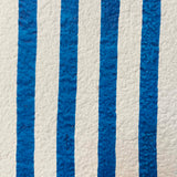 Maiori Striped Papier Mache Table Lamp - Blue Stripes