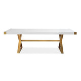 Adeline 95" Lacquer Rectangular Dining Table - White