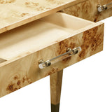 Brandyss 48" Burl 2-Drawer Work Desk - Natural