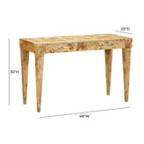 Brandyss 48" Burl 2-Drawer Work Desk - Natural