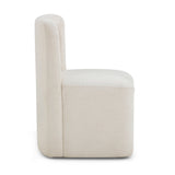 Dolce Performance Velvet Rolling Desk Chair - Cream