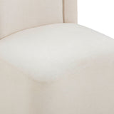 Dolce Performance Velvet Rolling Desk Chair - Cream