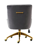 Beatrix Performance Velvet Office Swivel Chair - Grey