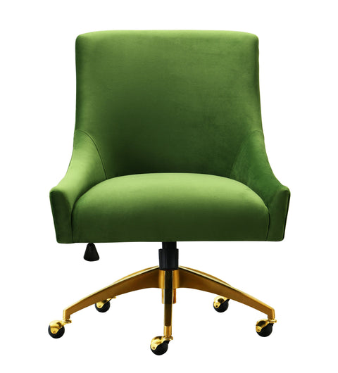 Beatrix Performance Velvet Office Swivel Chair - Green