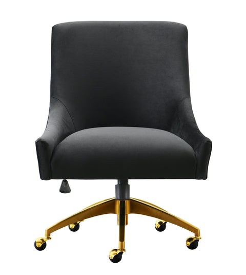 Beatrix Performance Velvet Office Swivel Chair - Black