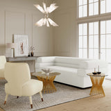 Elsa 98" Performance Fabric Sofa by Inspire Me! Home Decor - Cream