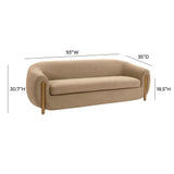 Lina 93" Performance Fabric Sofa by Inspire Me! Home Decor - Cafe Au Lait