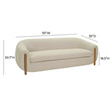 Lina 93" Performance Fabric Sofa by Inspire Me! Home Decor - Textured Grey