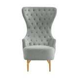 Jezebel Performance Velvet Wingback Accent Chair by Inspire Me! Home Decor - Grey