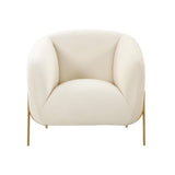 Kandra Performance Velvet Accent Chair by Inspire Me! Home Decor - Cream