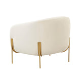 Kandra Performance Velvet Accent Chair by Inspire Me! Home Decor - Cream