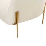 Kandra Performance Velvet Accent Chair by Inspire Me! Home Decor - Cream